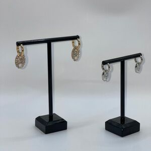 Elegant Gold and Silver Hoop Earrings